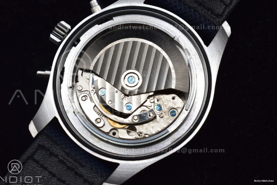 Leather Edition Strap Pilot on 1004 Dial Youthful Chrono Hand SS AZF Orange Blue 1:1 Best Blue A 0130